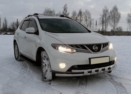 Front protection ST015 (stainless) for Nissan Murano 2008-2014 - Reelken Auto