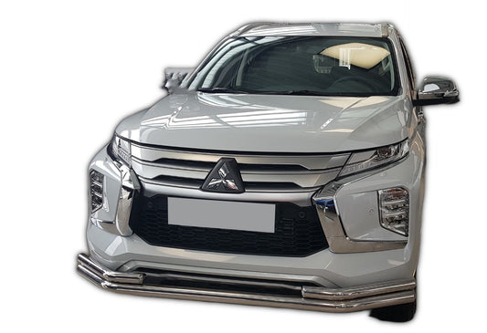 Front bumper guard ST085 (2020+, stainless steel) for Mitsubishi Pajero Sport 2015- - image 2
