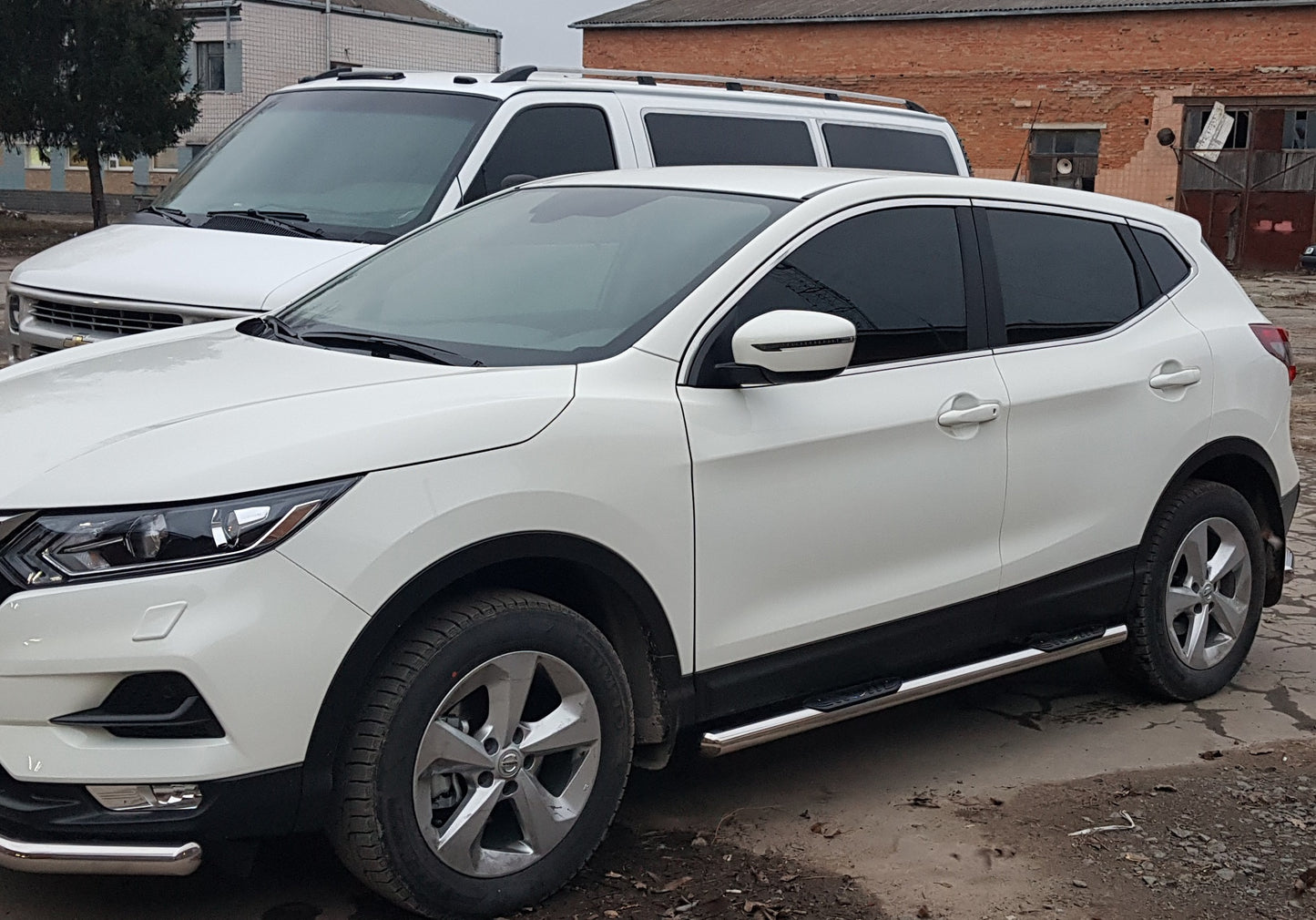 Side Bars (2017-2021, 2 pcs, Stainless Steel) for Nissan Qashqai 2014-2021 - image 2