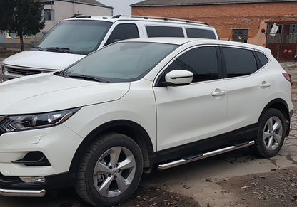 Side Bars (2017-2021, 2 pcs, Stainless Steel) for Nissan Qashqai 2014-2021 - image 2