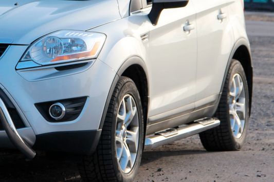 Side pipes straight (2 pcs, stainless steel) for Ford Kuga 2008-2013 - image 1