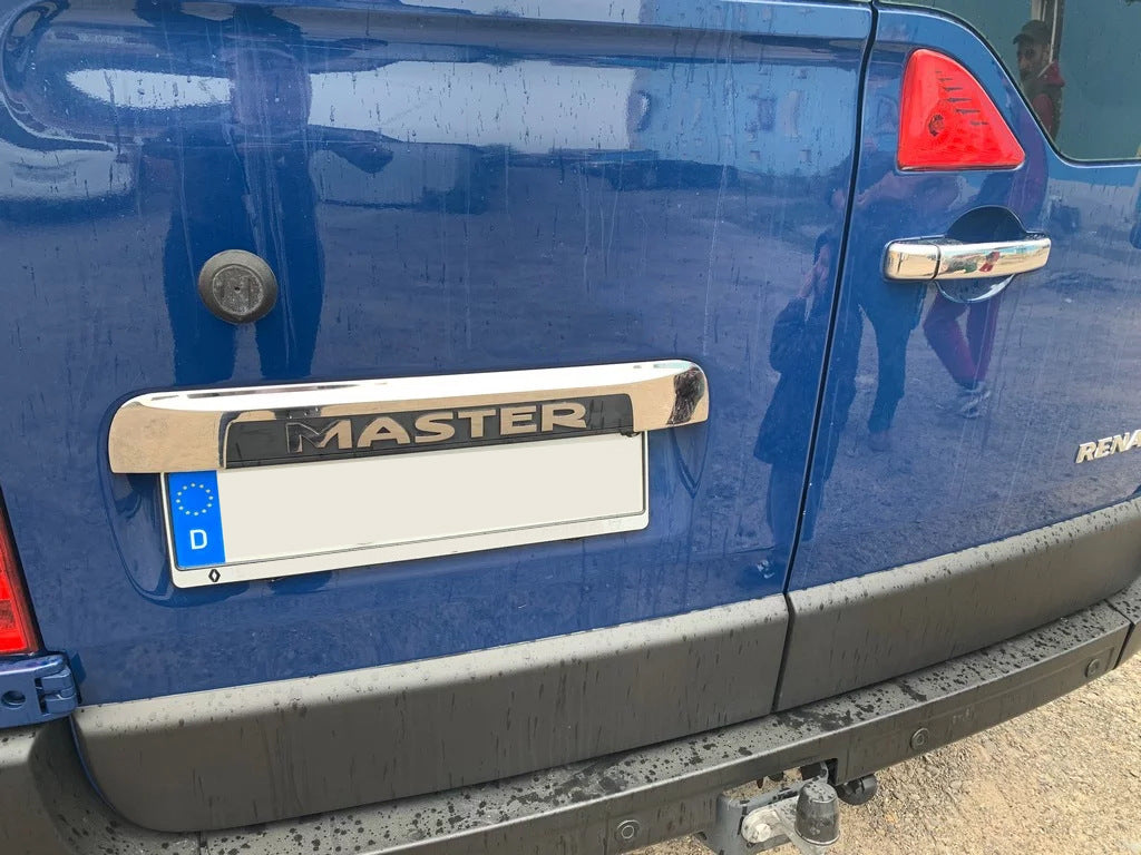 Stainless steel trim above license plate for Opel Movano 2010-2021 - image 1