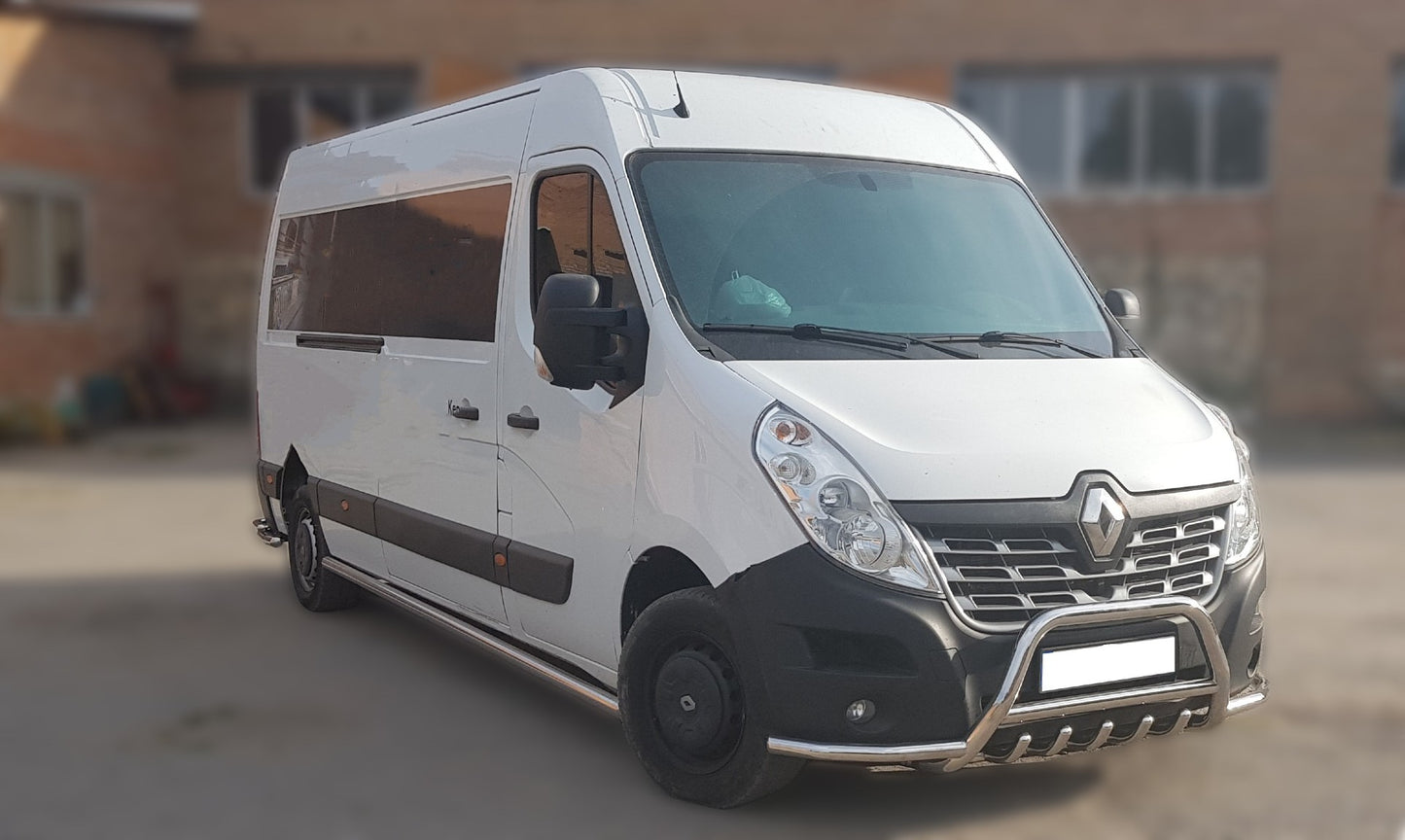 Bull Bar with Side Tubes WT003 (Stainless Steel) for Renault Master 2011-2023 - image 1