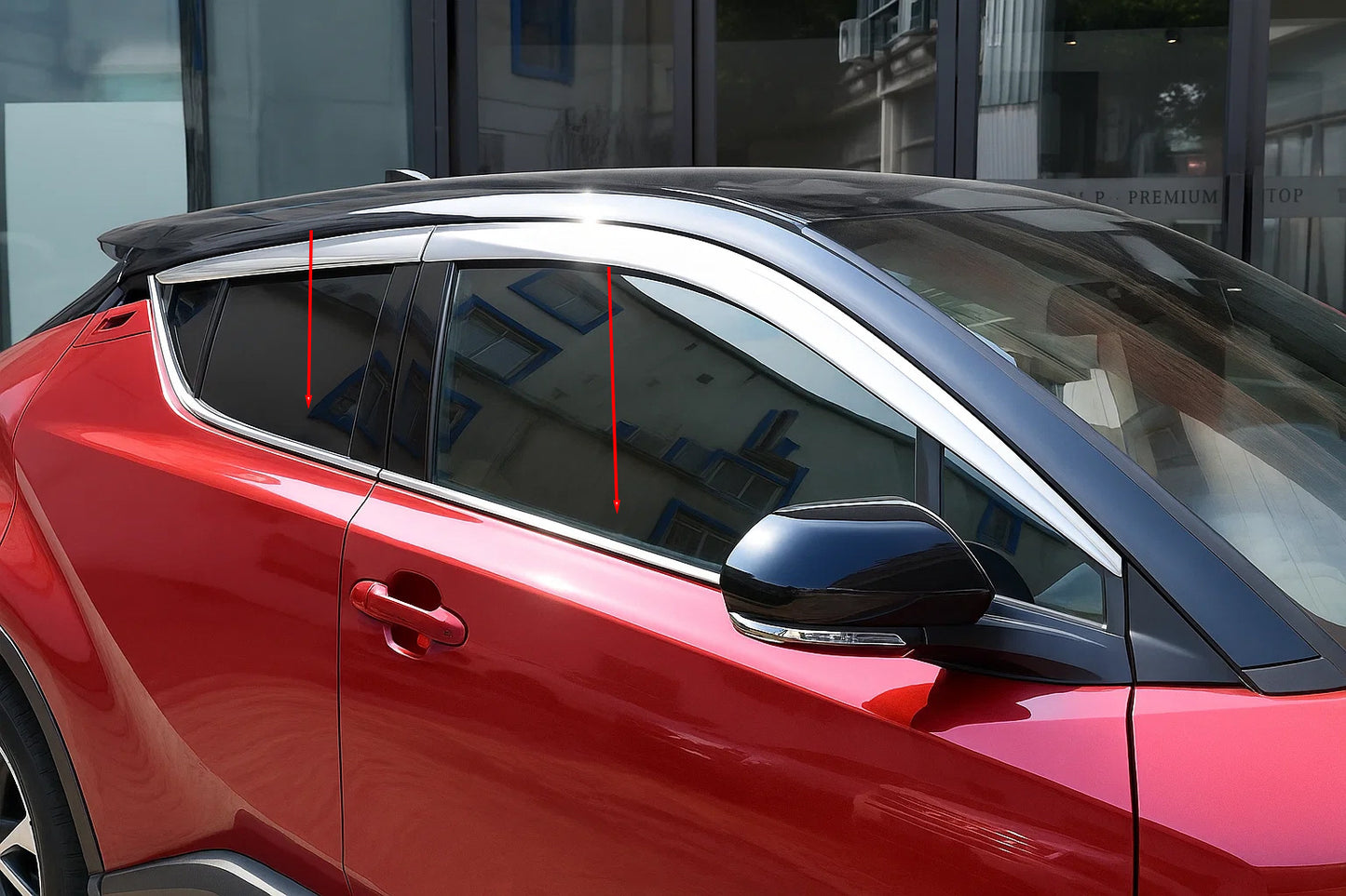 Window Trim OmsaLine (4 pcs, Stainless Steel) for Toyota C-HR 2016-2023 - image 1