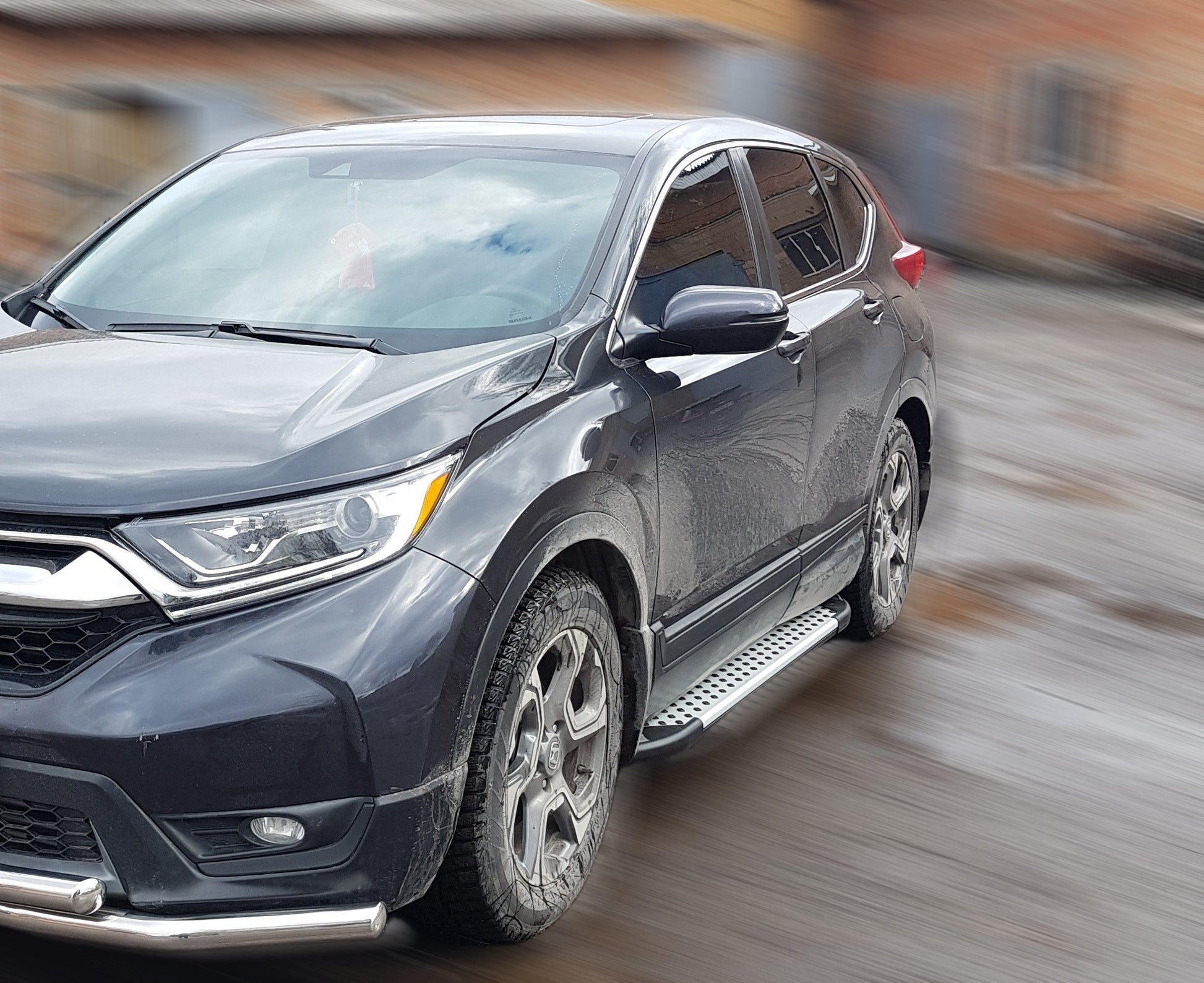 Side Steps Allmond Grey (2 pcs, Aluminum) for Honda CRV 2017-2022 - image 1