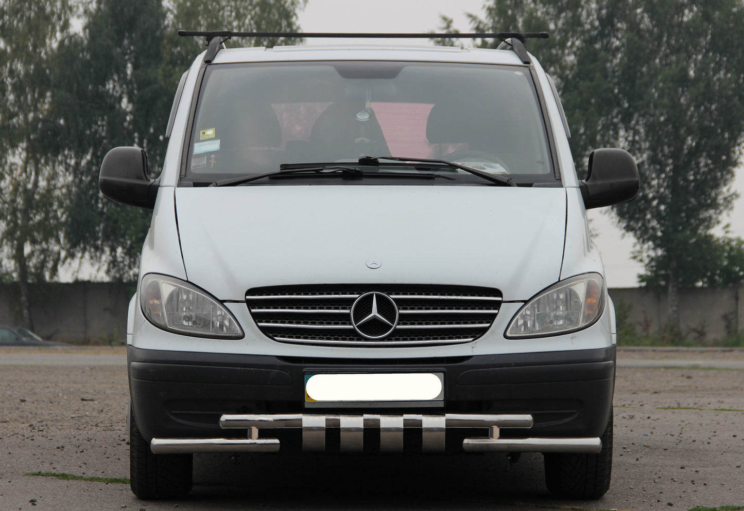 Front Lip Shark ST015 (Stainless Steel) for Mercedes Vito W639 2004-2014 - image 1