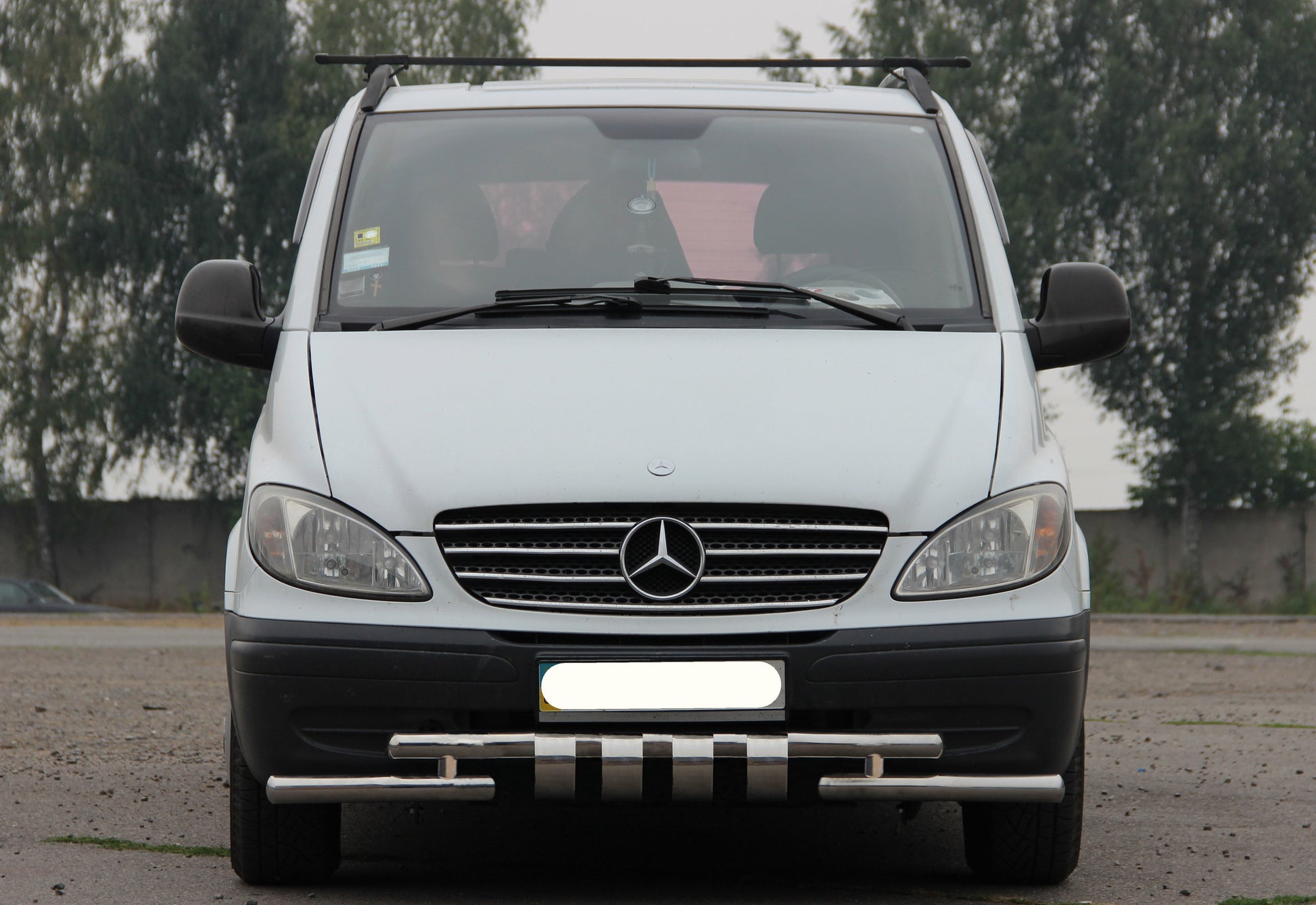 Front Lip Shark ST015 (Stainless Steel) for Mercedes Vito W639 2004-2014 - image 1