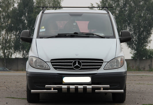 Front Lip Shark ST015 (Stainless Steel) for Mercedes Vito W639 2004-2014 - image 1