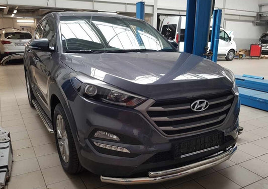 Front Bull Bar ST014 (Stainless Steel) for Hyundai Tucson TL 2016-2021 - image 2