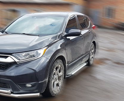 Side Steps Allmond Grey (2 pcs, Aluminum) for Honda CRV 2017-2022 - image 1