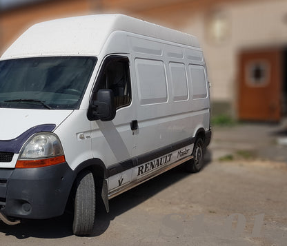 Side Pipes (2 pcs, Stainless Steel) for Renault Master 1998-2010 - image 2