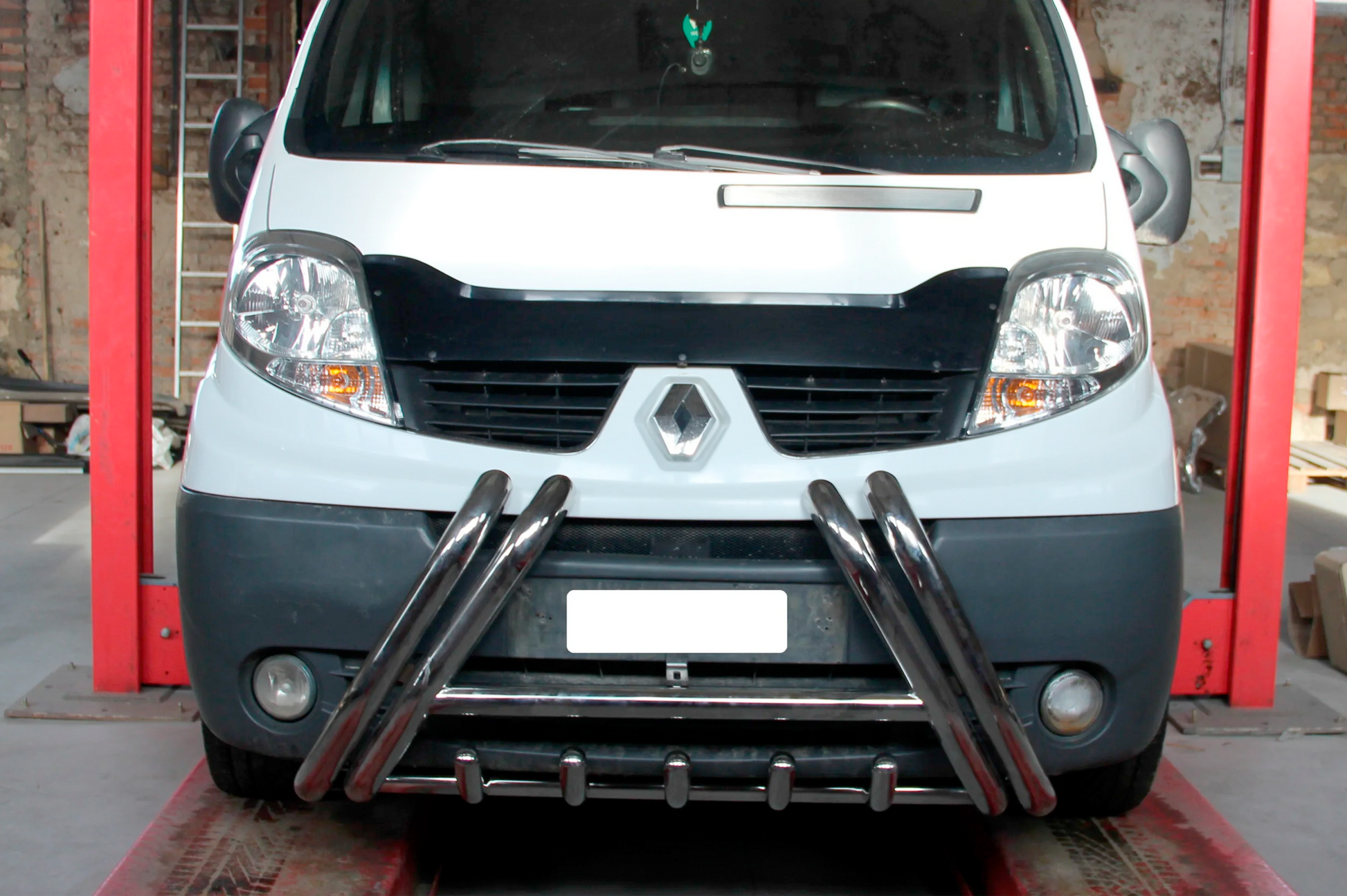 Bull Bar F1-01 (Stainless Steel) for Opel Vivaro 2001-2015 - image 1