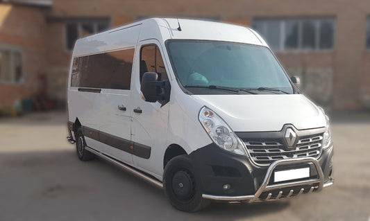 Bull Bar with Side Tubes WT003 (Stainless Steel) for Renault Master 2011-2023 - image 1