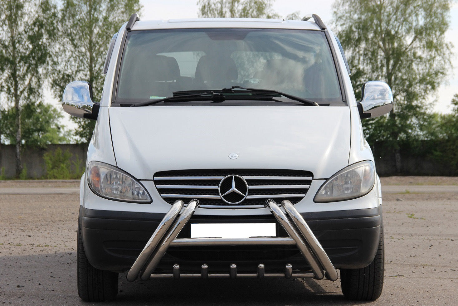 Bull Bar WT01 (Stainless Steel) for Mercedes Vito W639 2004-2014 - image 1