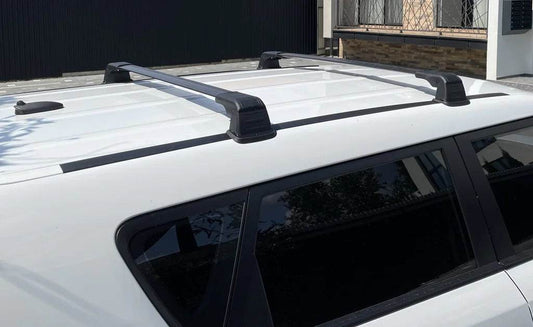 Poperechny on the roof rails under the key (2 PCs) for Dacia Sandero 2013-2020 - Reelken Auto