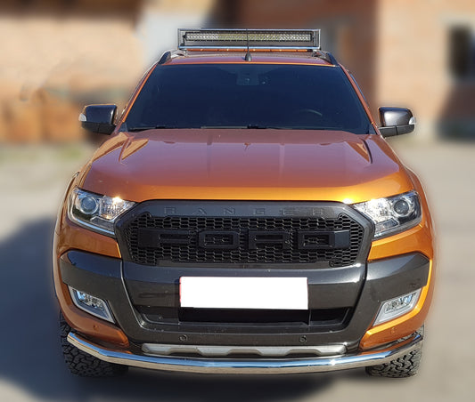 Front bumper guard Texas for 2015+ (76mm, stainless steel) for Ford Ranger 2011-2022 - image 1