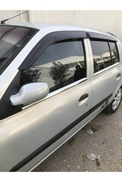 Outer edging of glasses (HB, 4 pieces, stainless steel) for Renault Clio II 1998-2005 - Reelken Auto