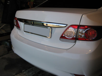Chrome trim above license plate 2010-2013 (stainless steel) for Toyota Corolla 2007-2013 - image 2