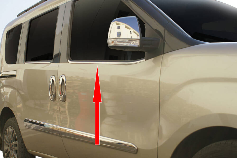 Glass edging (stainless) for Opel Combo 2012-2018 - image 1