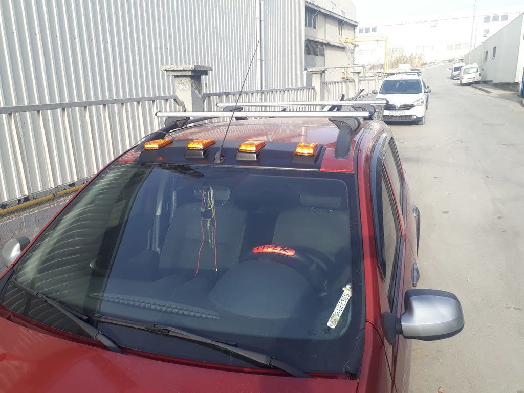 Windshield Sun Visor (LED, Black Matte) for Dacia Sandero 2007-2013 - image 1