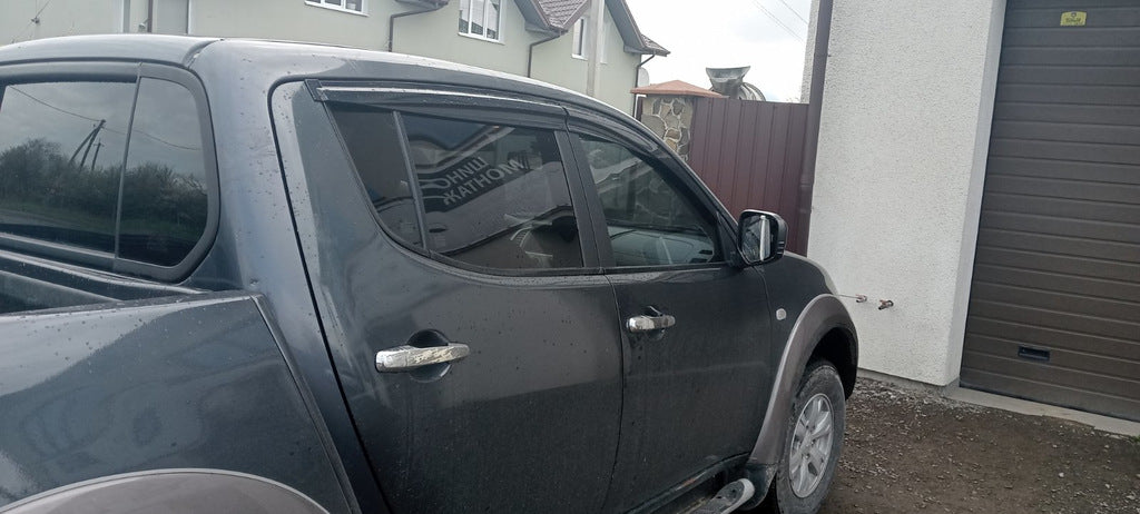 Window Deflectors (4 pcs, Sunplex Sport) for Mitsubishi L200 2006-2015 - image 6