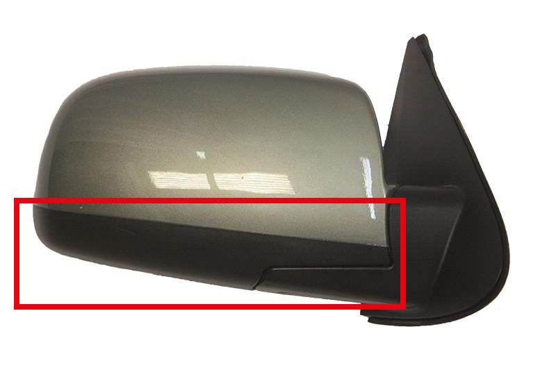 Cover for mirrors (2 pieces, stainless steel) for Hyundai Santa Fe 2 2006-2012 - Reelken Auto
