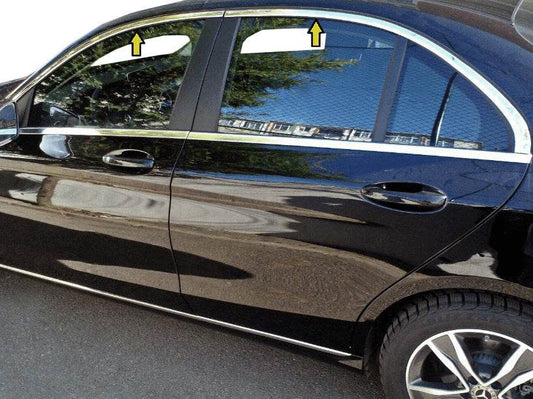 Upper edging of glass (stainless) for Mercedes C-class W205 2014-2021 - Reelken Auto