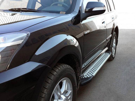 Side sills Allmond Grey (2 pieces, aluminum) for Great Wall Haval/Hover H3 - Reelken Auto