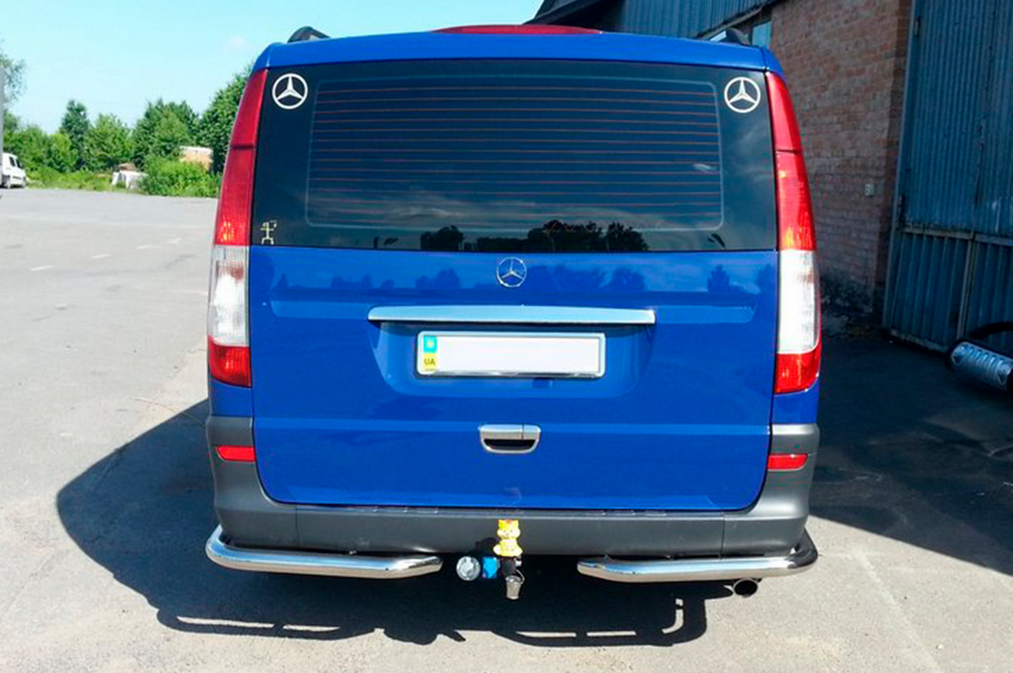 Rear Corner Bars AK003 (2 pcs, Stainless Steel) for Mercedes Viano 2004-2014 - image 9