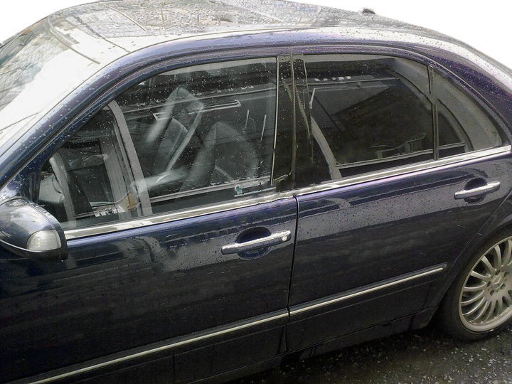 The lower border of glass (4 pieces, stainless steel) for Mercedes E-class W210 1995-2002 - image 3