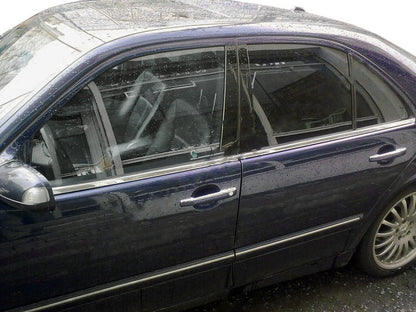 The lower border of glass (4 pieces, stainless steel) for Mercedes E-class W210 1995-2002 - image 3
