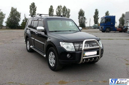 The QT011 bumper guard (stainless) for Mitsubishi Pajero Wagon IV - Reelken Auto