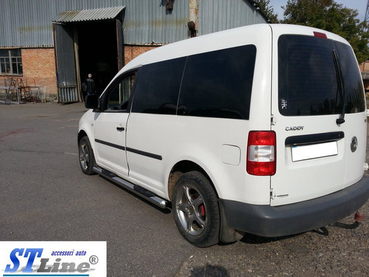 Side pipes (2 PCs, stainless steel) for Volkswagen Caddy 2004-2010 - image 2
