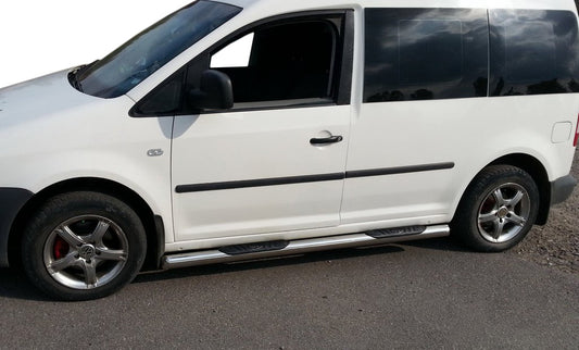 Lateral pipe BB002 (2 PCs, stainless steel) for Volkswagen Caddy 2015-2020 - image 1