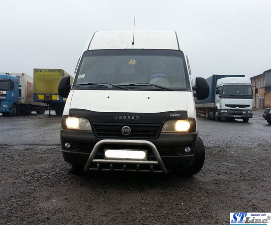 The WT003 bumper guard (stainless) for Peugeot Boxer 1994-2006 - Reelken Auto