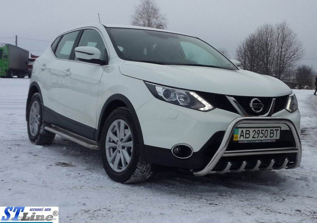 The WT003 bumper guard (stainless) for Nissan Qashqai 2014-2021 - Reelken Auto