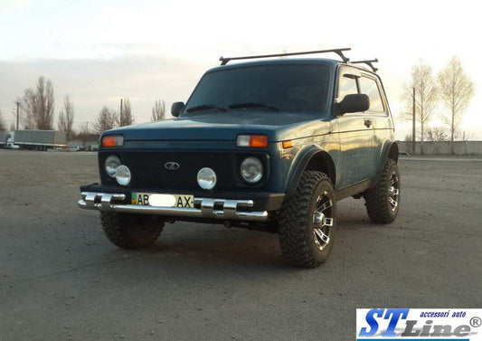 Front arc ST015 (stainless) for Lada Niva and Urban - Reelken Auto