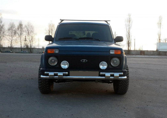 Front arc ST015 (stainless) for Lada Niva and Urban - Reelken Auto