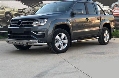 Front protection F3-08.7 (stainless) for Volkswagen Amarok 2010-2022 - Reelken Auto