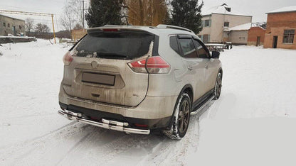 Back protection NSXT.13.6.B1-08 (2 pieces, stainless steel) for Nissan X-trail T32 / Rogue 2014-2021 - Reelken Auto