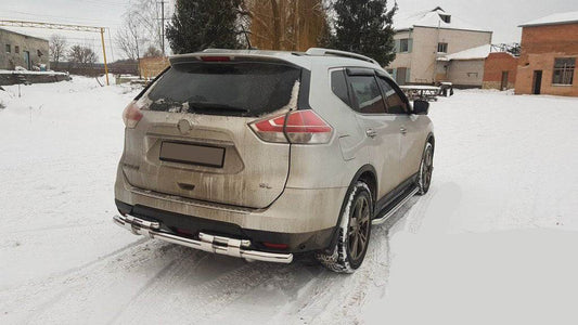 Back protection NSXT.13.6.B1-08 (2 pieces, stainless steel) for Nissan X-trail T32 / Rogue 2014-2021 - Reelken Auto