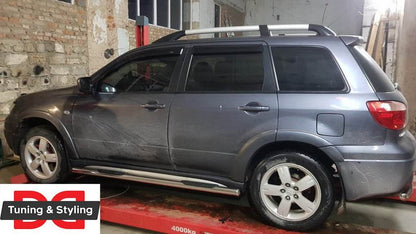 Side pipes (2 PCs, stainless steel) for Mitsubishi Outlander 2001-2006 - Reelken Auto