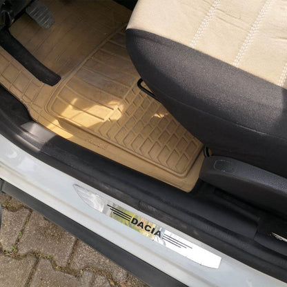 Linings on internal thresholds EuroCap (5 pcs., ABS) for Dacia Duster 2008-2018 - Reelken Auto