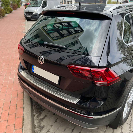 Rear bumper protector (OmsaLine, stainless steel) for Volkswagen Tiguan 2016-2023 - image 1