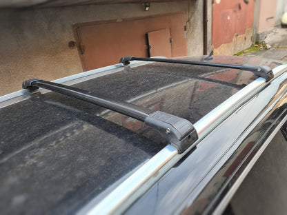 Roof rack (cross bars) for integrated roof rails lockable WingCarrier V2 (2 pcs) for Audi Q7 2005-2015 - image 1