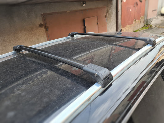 Roof rack (cross bars) for integrated roof rails lockable WingCarrier V2 (2 pcs) for Audi Q7 2005-2015 - image 1