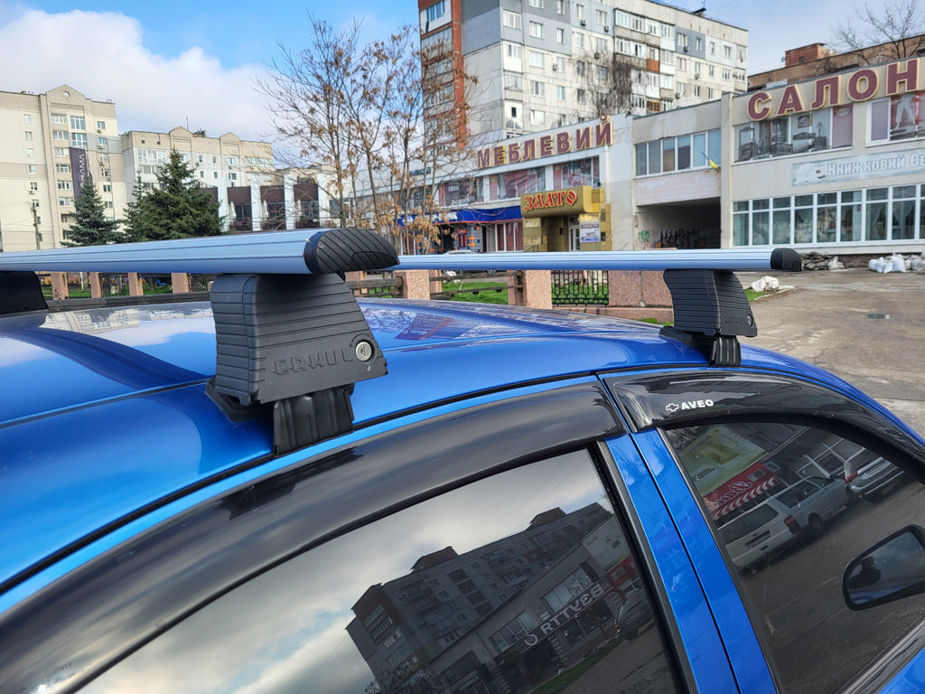 Roof bars for smooth roof (2 pcs, Asaf V4) for Chevrolet Aveo T250 2005-2011 - image 1