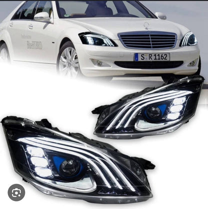 Facelift Headlights (Maybach X222 Design) for Mercedes S-сlass W221 2005-2013 - image 4