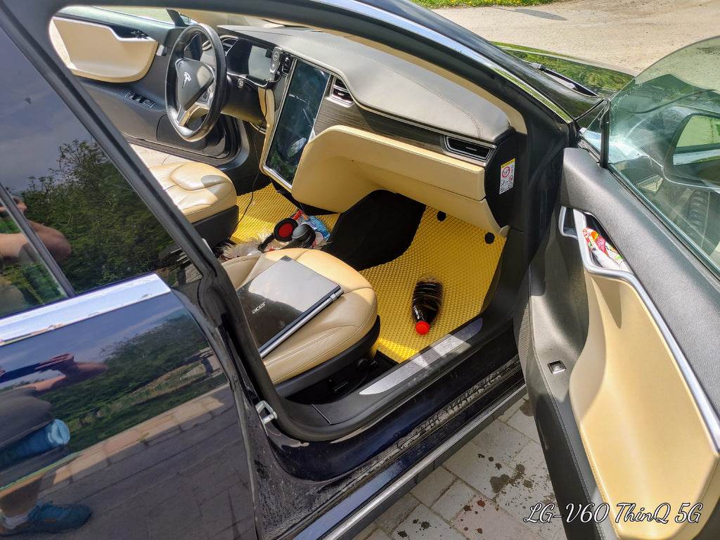 EVA mats (2012-2021, beige) for Tesla Model S - Reelken Auto