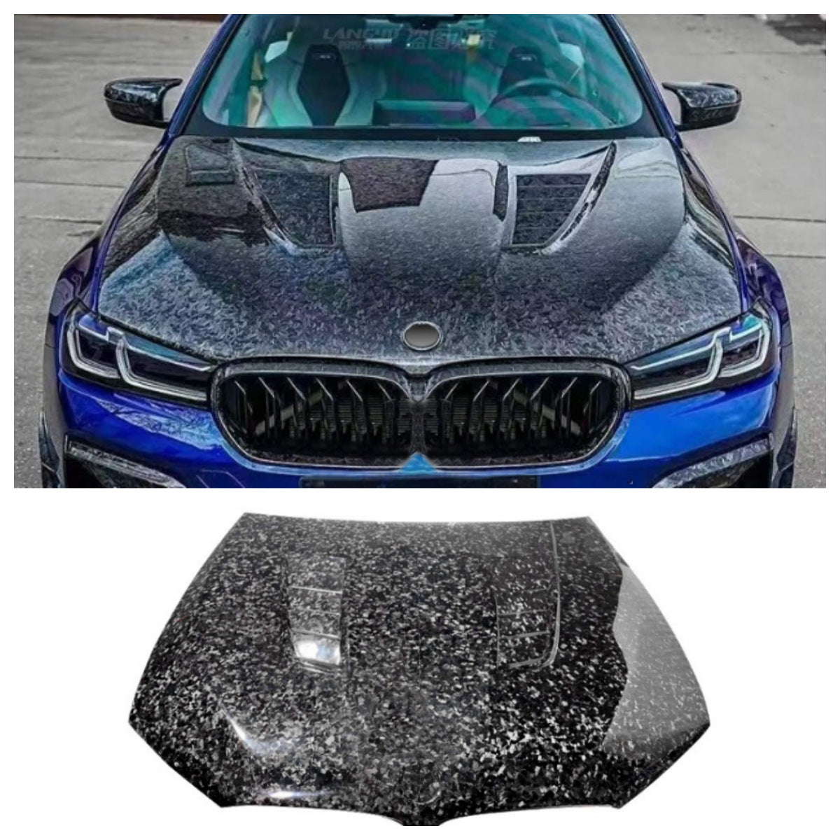 Hood (F90-style, Forged carbon) for BMW 5 Series G30/31 2017-2023 - image 2